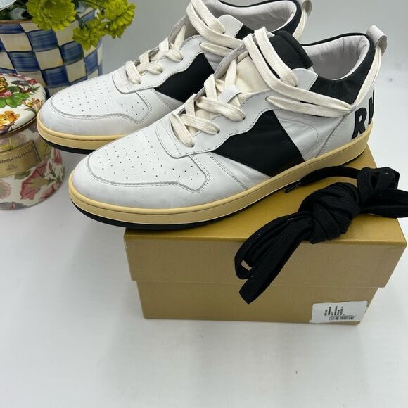 Men's Rhude logo lettering, low top leather sneakers size 9 - Picture 8 of 11